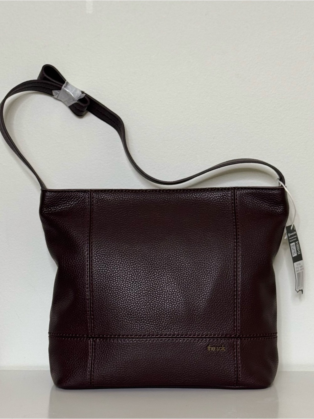 The Sak De Young Mahogany Pebbled Leather Crossbody